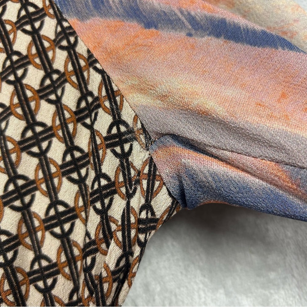 John Mark Embroidered Patchwork Block Open Front … - image 4